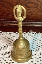 Vintage Brass Bell Tibetan Buddhist Prayer Altar Meditation Bell