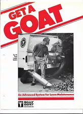 Original OEM Billy Goat TR Truck Loader System Lawn Maintenance Sales Brochure