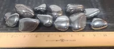 2.5 Lbs Tumble Stones Hematite (Crystal Healing) Polished Shiny Magnetic