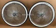 VINTAGE LOWRIDER 20" DAYTON 144 SPOKE FRONT&COASTER RIMS W/LOWRIDER 8 BALL TIRES