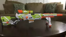 Longstrike Nerf Modulus Toy Blaster with Scope, Barrel Extension, Bipod, Clip x2