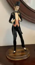 Fred Astaire Dancing Gentleman Hand Painted Armani Schmid Sculpture 18” Italy