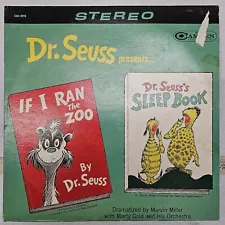 Vintage Dr. Seuss's If I Ran The Zoo And Sleep Book Rare Vinyl LP Album Record