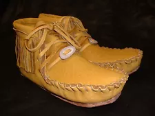 Buffalo Men's Moccasins indian Leather Pawnee Style *ANY SIZE or COLOR* Handmade