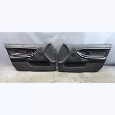 92-98 BMW E36 3-Series Sedan Front Interior Door Panel Card Pair Black Nappa OEM