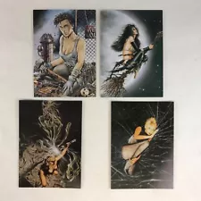 HEAVY METAL: THE ART OF HEAVY METAL Complete BLACK MAGIC 3-CARD SET w/ PROMO