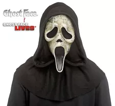 Deluxe Ghost Face Aged Mask Costume Accessory Scream NEW Adult