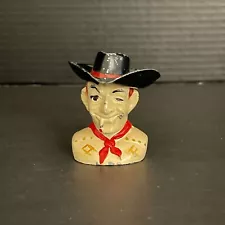 Vintage Painted Smoking Cowboy Salt & Pepper Shaker Set Japan