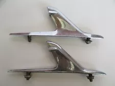 Vintage Orig. 1961 Chevy Impala Chrome Right & Left Fender Ornaments