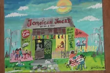 Jamaican Jack's Diner FOLK ART by Julie Schronk 12 X 16