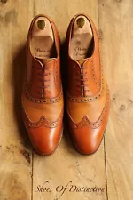 Barker Tan Leather Two Tone Oxford Brogue shoes Men's UK 10 F US 11 EU 44