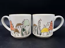 Eli + Anna Ceramic Stoneware Cottage Morel Valley Mushroom Mugs 2022 LOT 2 READ