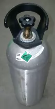 CO2 Tank 20 lb Aluminum Cylinder w Plastic Handle w Ball Valve DOT Test 02/22