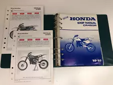 1982-1983 CR480R Honda OEM Service Manual Repair Shop Book Green Binder