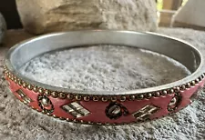 Pink Mirror Mosaic Authentic Vintage Bangle Bracelet *SALE $1 Ship