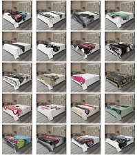 Ambesonne Cars Print Flat Sheet Top Sheet Decorative Bedding 6 Sizes