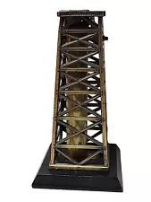 Oil Well Derrick Table Lighter, Metal, 1950's, Shields Brand 6" Un-Fired JGBx 29