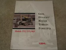 Gehl 663 553 552 Dynalift Forklift **Original** 1999 product brochure manual