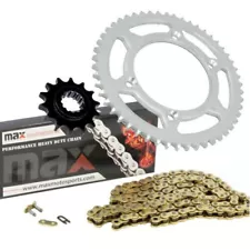 Gold Drive Chain & Sprockets Kit for Kawasaki KLX125 2003 2004 2005 2006 (For: 2006 Kawasaki KLX125)