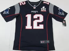 Tom Brady #12 New England Patriots 2017 Super Bowl LI 51 Jersey Navy Blue