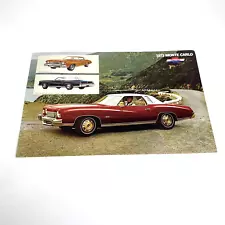 1973 Chevrolet Monte Carlo GM Dealer Sales Brochure Spec Sheet Poster 11" x 17"