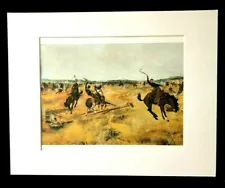 Charles M Russell "Breaking Camp" 11 x 14 Matted Western Print