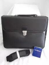 Samsonite Leather Business Case Model No.924455/Black NIB 16"x12.75"x4" Super!