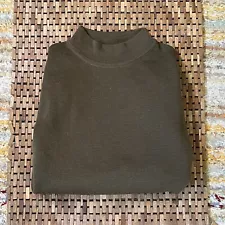 CC Filson 100% Highland Wool Mock Neck Pullover Sweater Forest Green Men’s Large