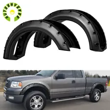 4X Fender Flares for 2004-2008 Ford F150 F-150 Pocket Rivet Smooth Bolt On Style