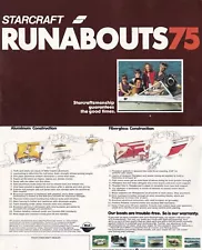 1975 Starcraft Runabouts Sales Brochure Boat Advertising nhc6