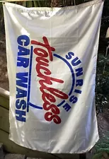 Sunrise Touchless Car Wash Flag 47” x 68” Polyester Nylon Advertising 2 Grommets