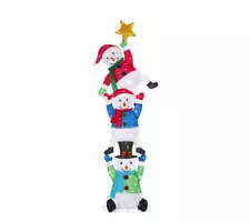 7 Ft. LED Stacked Snowmen Yard Decoration Christmas HOME ACCENTS HOLIDAY