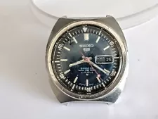 1970s GENTS STEEL SEIKO BABY POQUE 6119-6023 GOOD WATCH RUNS NEEDS A SERVICE