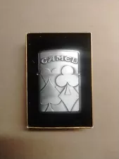 VINTAGE 1996 CAMEL CIGARETTES CARD SUITS MIDNIGHT CHROME ZIPPO LIGHTER MIB RARE