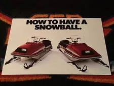 ð ‘79 YAMAHA ENTICER 250 & 340 Snowmobile Poster vintage sleds ((SNOWBALL.))