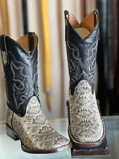 Diamond Back Rattlesnake Boots Square Toe Size 12 E