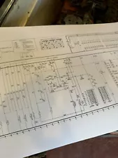 Giant Size Electromechanical EM Pinball Machine Schematic 3' Wide x 9' Long