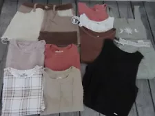 HOLLISTER 10PC Women's JR Sz MED Clothing Lot Tops Shorts Sleep Lounge Set