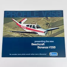 Vintage Beechcraft Bonanza V35B Airplane Factory OEM Sales Brochure Catalog