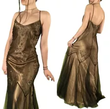 1920’s Vintage Gold Beaded Prom Dress by Dave & Johnny