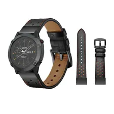 Dots Genuine Leather Watch Band Strap for Garmin Fenix 6 6X Pro / 5X Plus / 7X