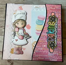 Premade Handmade Baking Girl Mini Scrapbook Album