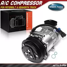 AC Compressor with Clutch for Kenworth C500 K100E T2000 T600A T800 Peterbilt (For: Peterbilt 372)