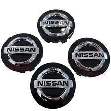 Set of 4 Black Nissan Wheel Center Cap 54mm for Altima Maxima Murano Versa Leaf