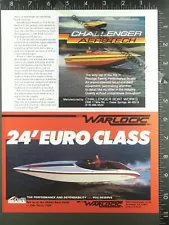 1988 AD for Warlock 24 Euro Class & Challenger Aerotech power speed ski boat