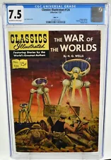 Classics Illustrated #124 HRN #125 CGC 7.5 (1955) H. G. Wells Story Gilberton