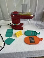 Cook's Essentials - Red -Electric Mandoline & Food Slicer with Blades