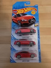 Hot Wheels #225 Audi RS 5 Coupe Red Factory Fresh Lot Of 3