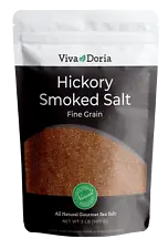 Hickory Smoked Sea Salt (Fine Grain) Hickorywood Salt, 2 lb