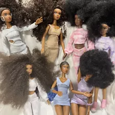 Naturalistas 7 African American Fashion Dolls Lot